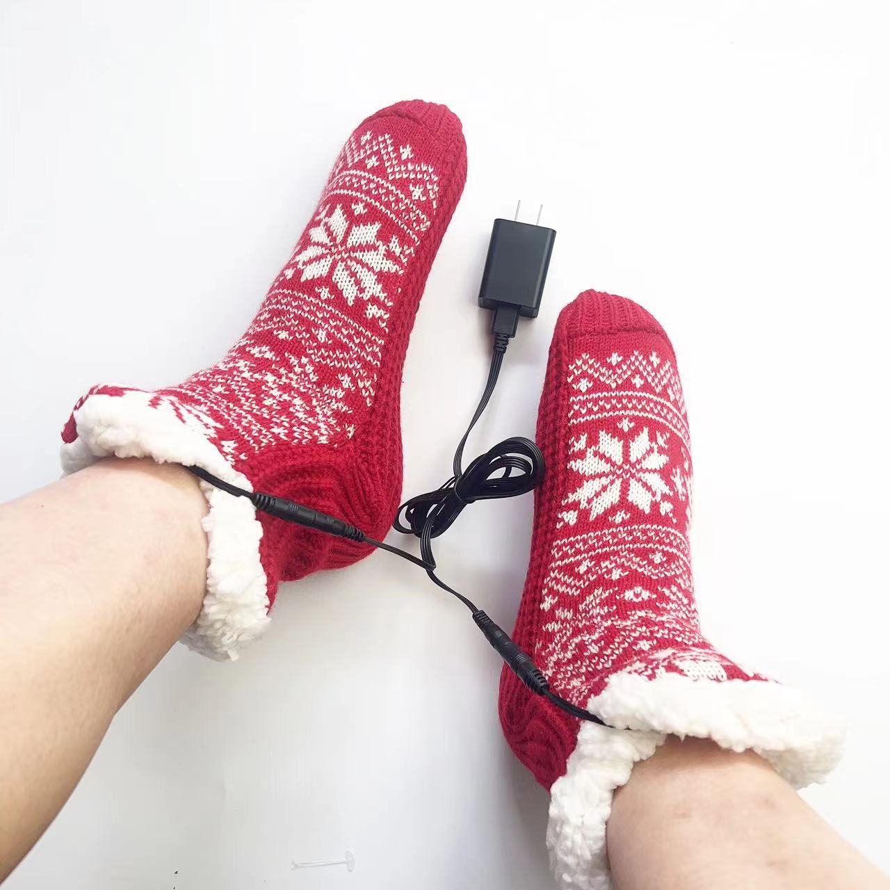 USB Home Heating Foot Warmers - Christmas Warmth Socks