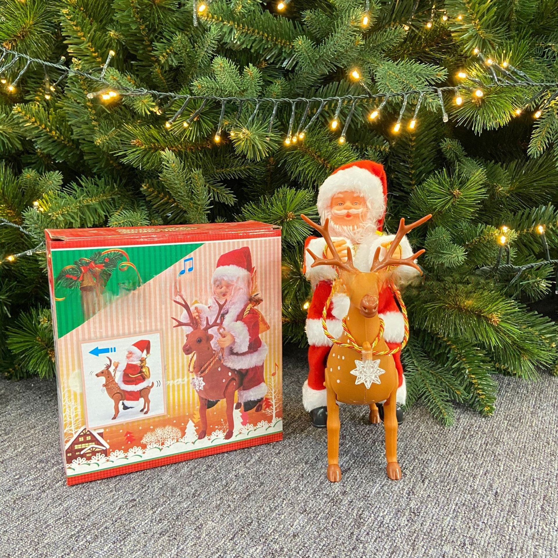 Electric Climbing Santa Claus Christmas Decoration with Music