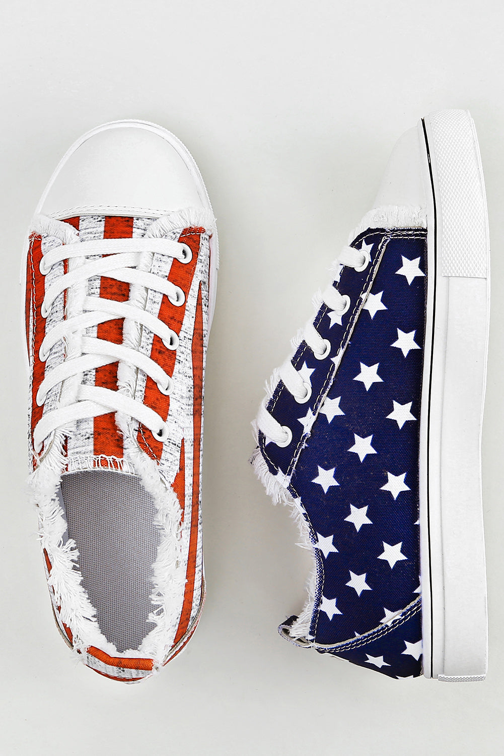 Blue American Flag Lace-up Canvas
