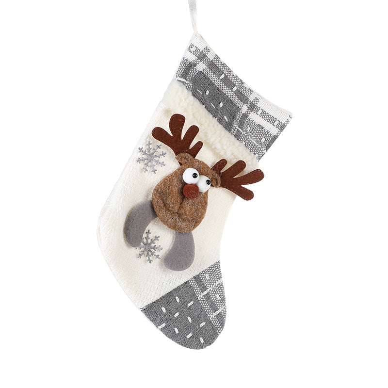 Christmas Decoration Socks with Laser Patterns