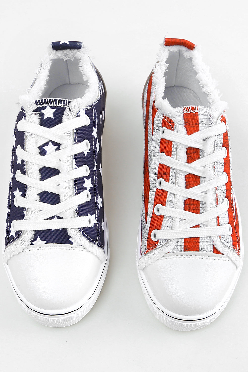 Blue American Flag Lace-up Canvas