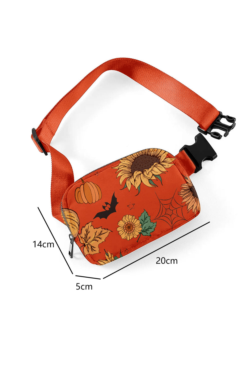 Orange   Halloween Graphic Crossbody Bag