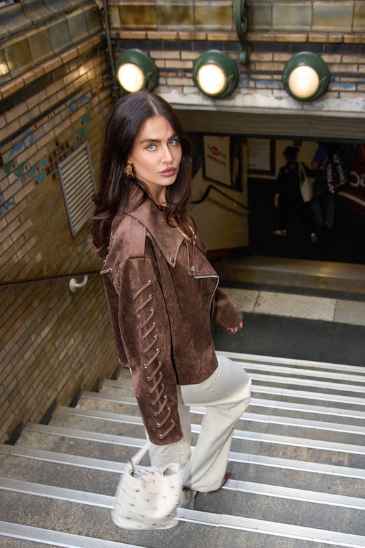 Laced Suede Jacket