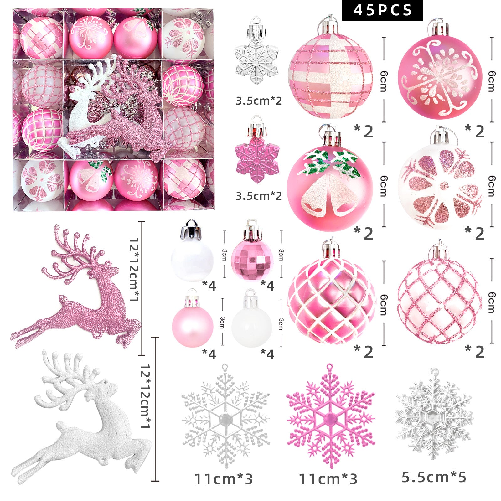 Spherical Christmas decorations Christmas tree