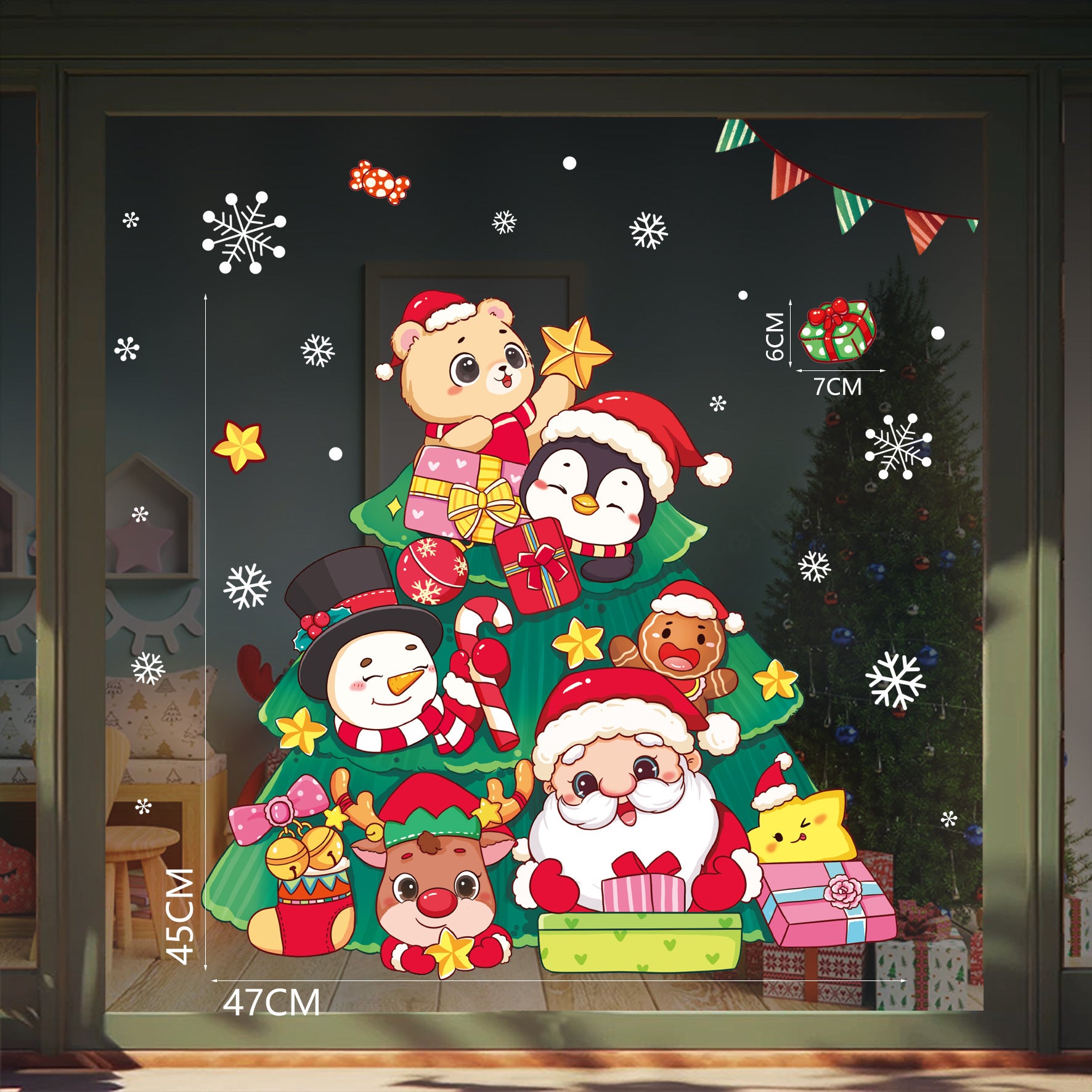 Christmas window stickers