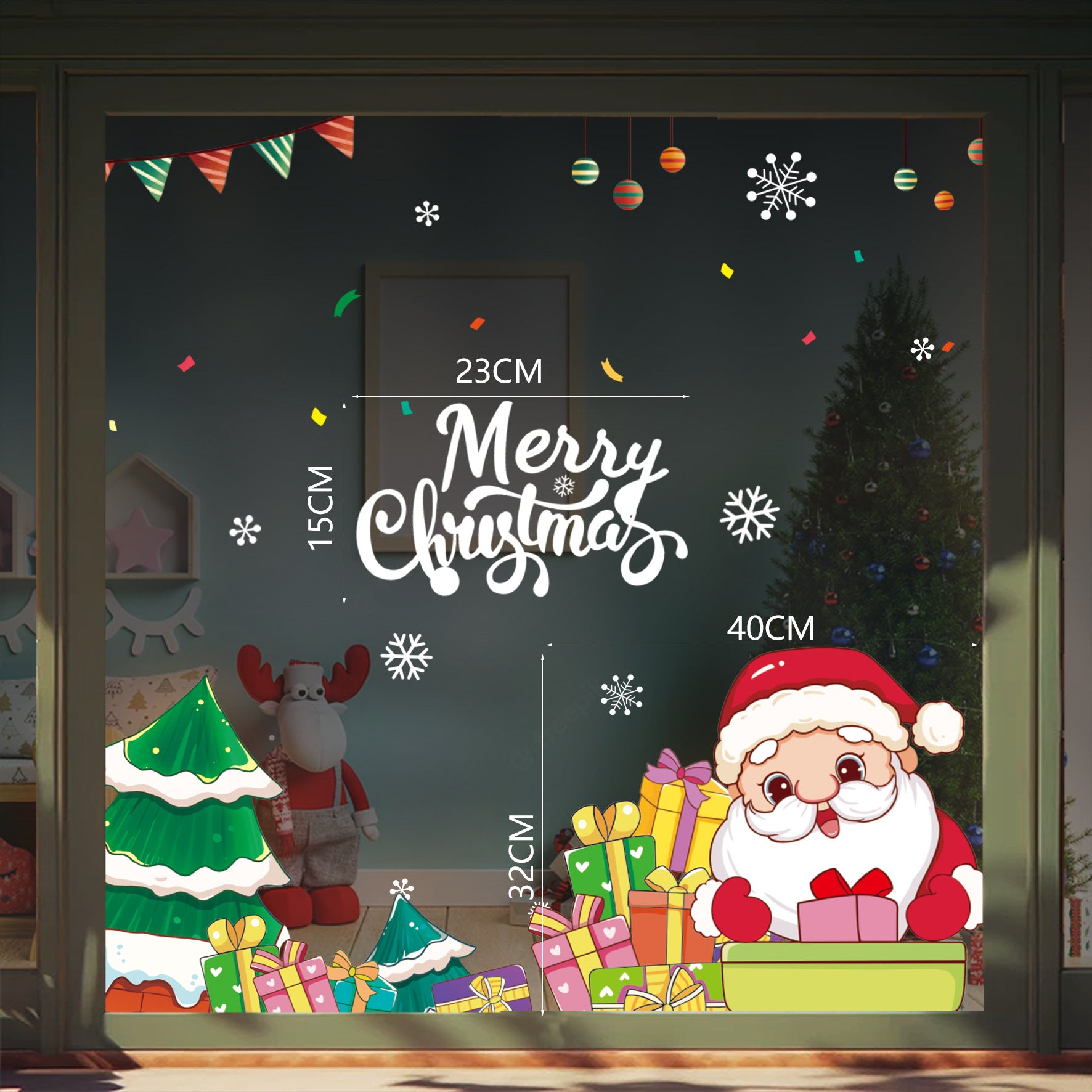 Christmas window stickers